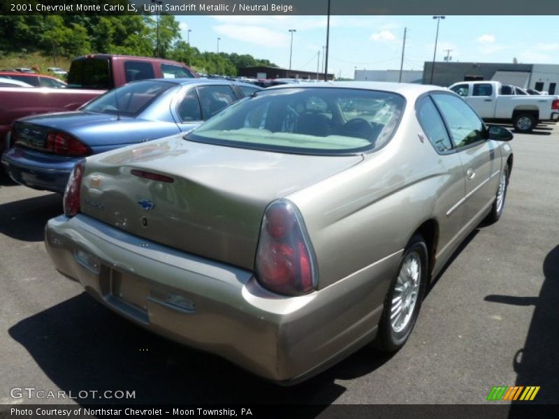 Light Sandrift Metallic / Neutral Beige 2001 Chevrolet Monte Carlo LS