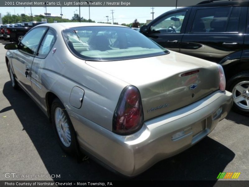 Light Sandrift Metallic / Neutral Beige 2001 Chevrolet Monte Carlo LS