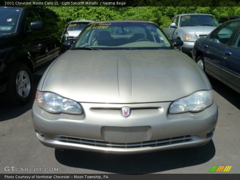 Light Sandrift Metallic / Neutral Beige 2001 Chevrolet Monte Carlo LS