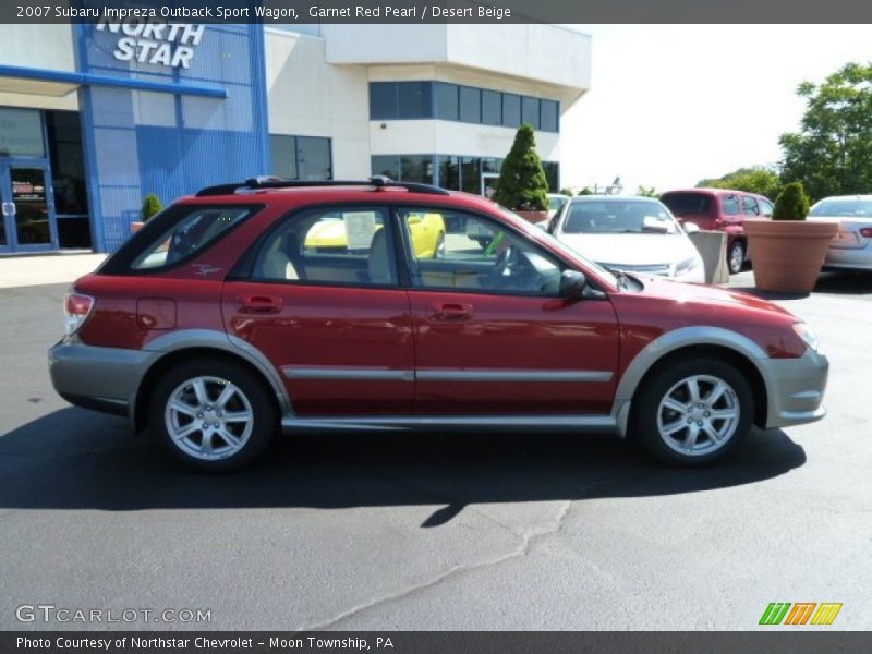 Garnet Red Pearl / Desert Beige 2007 Subaru Impreza Outback Sport Wagon
