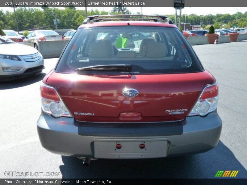 Garnet Red Pearl / Desert Beige 2007 Subaru Impreza Outback Sport Wagon
