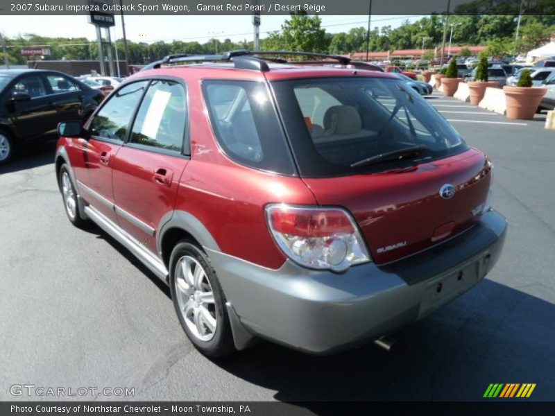 Garnet Red Pearl / Desert Beige 2007 Subaru Impreza Outback Sport Wagon