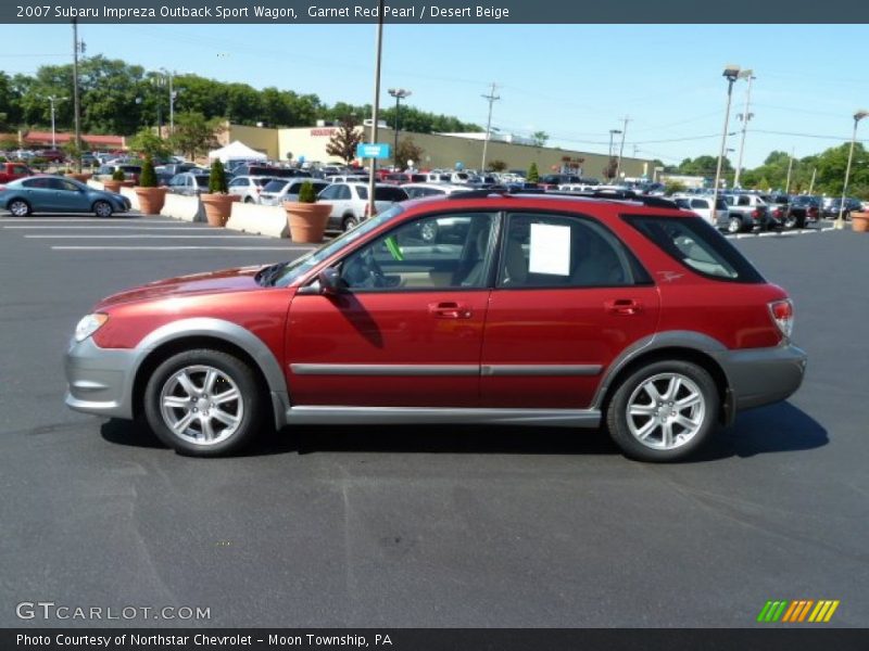 Garnet Red Pearl / Desert Beige 2007 Subaru Impreza Outback Sport Wagon