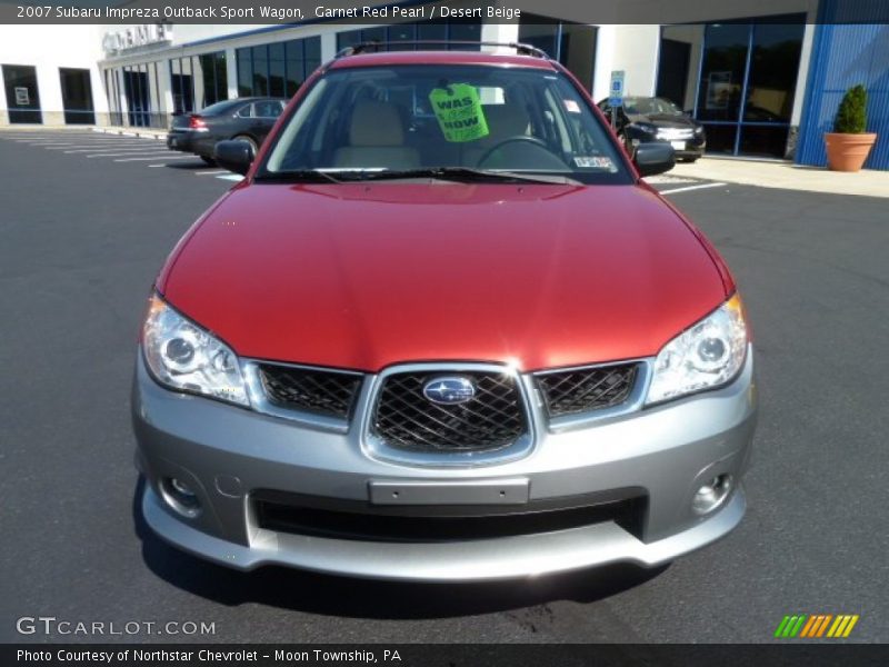 Garnet Red Pearl / Desert Beige 2007 Subaru Impreza Outback Sport Wagon