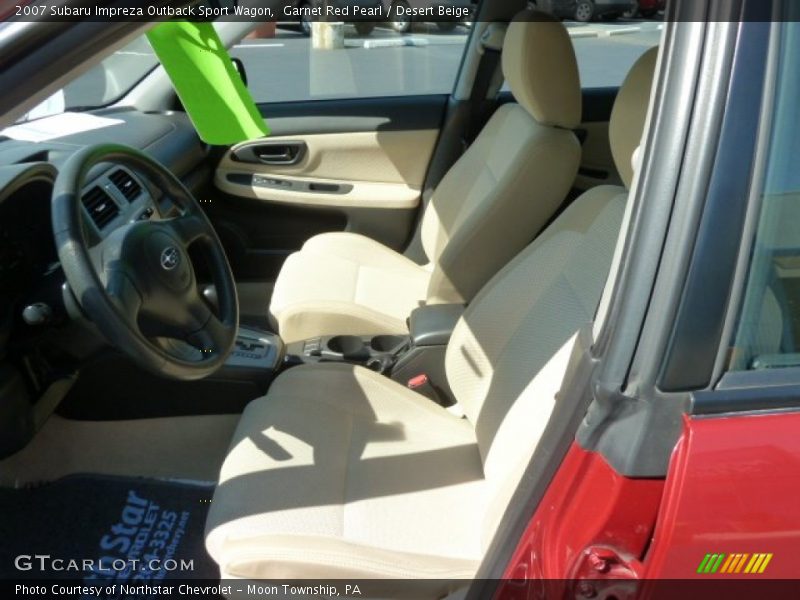 Garnet Red Pearl / Desert Beige 2007 Subaru Impreza Outback Sport Wagon