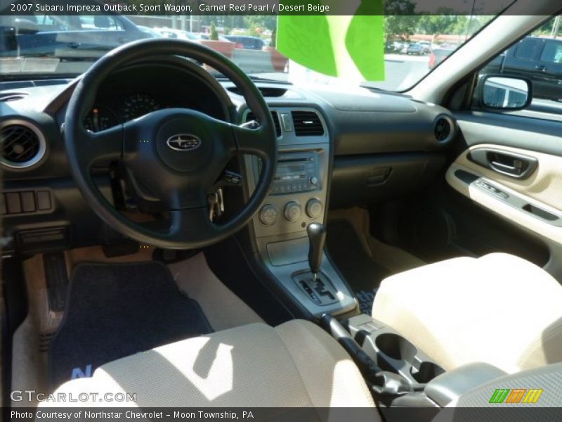 Garnet Red Pearl / Desert Beige 2007 Subaru Impreza Outback Sport Wagon
