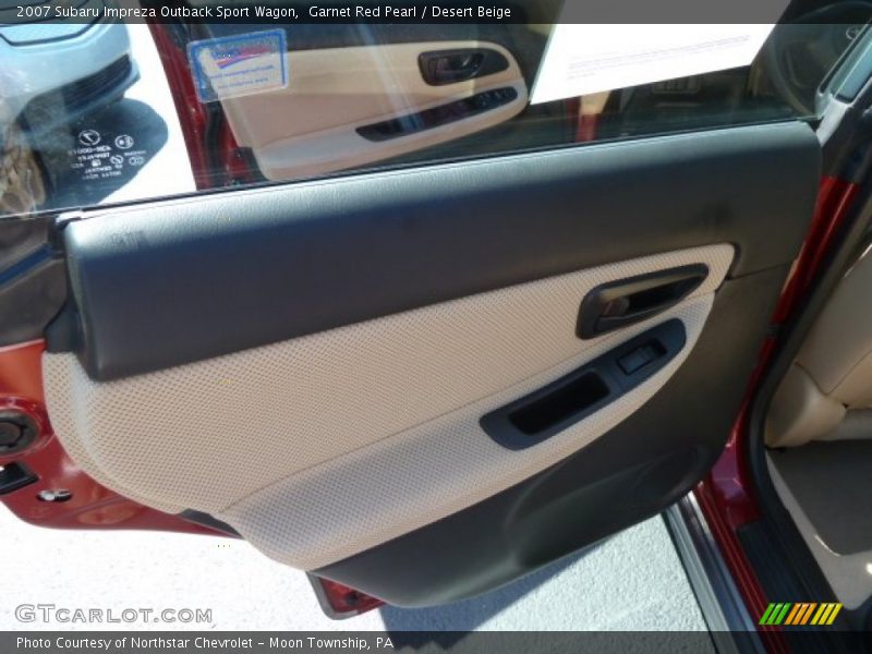 Garnet Red Pearl / Desert Beige 2007 Subaru Impreza Outback Sport Wagon