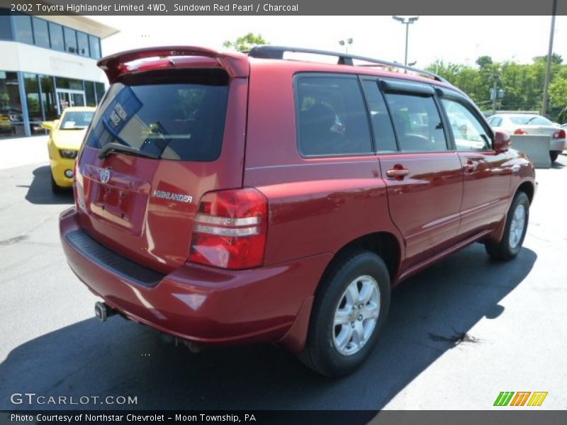 Sundown Red Pearl / Charcoal 2002 Toyota Highlander Limited 4WD