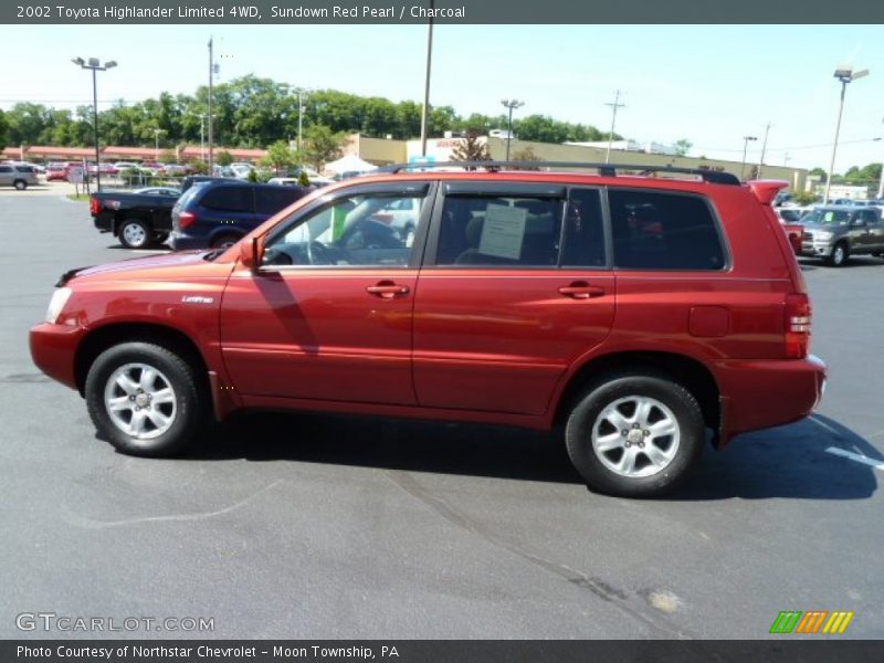 Sundown Red Pearl / Charcoal 2002 Toyota Highlander Limited 4WD