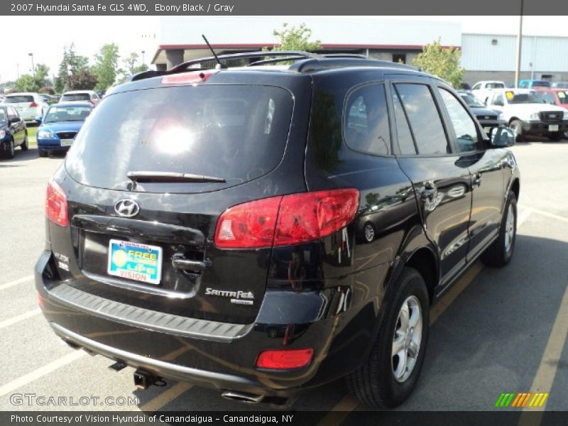 Ebony Black / Gray 2007 Hyundai Santa Fe GLS 4WD