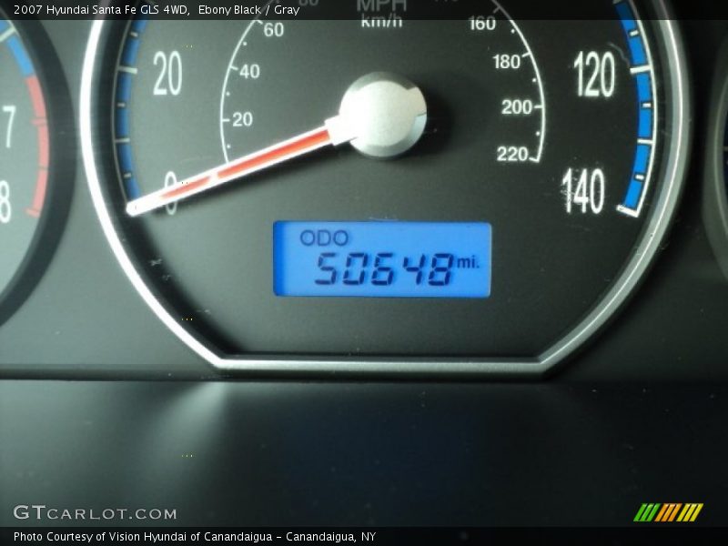 Ebony Black / Gray 2007 Hyundai Santa Fe GLS 4WD