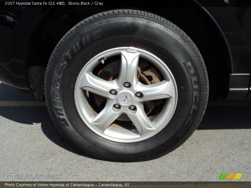 Ebony Black / Gray 2007 Hyundai Santa Fe GLS 4WD