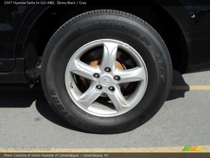 Ebony Black / Gray 2007 Hyundai Santa Fe GLS 4WD