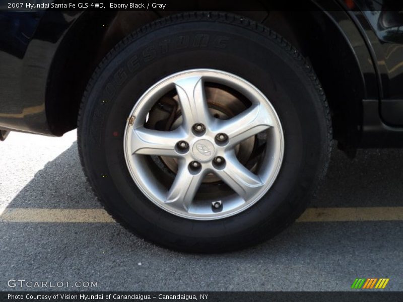 Ebony Black / Gray 2007 Hyundai Santa Fe GLS 4WD