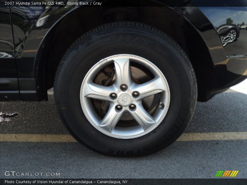 Ebony Black / Gray 2007 Hyundai Santa Fe GLS 4WD