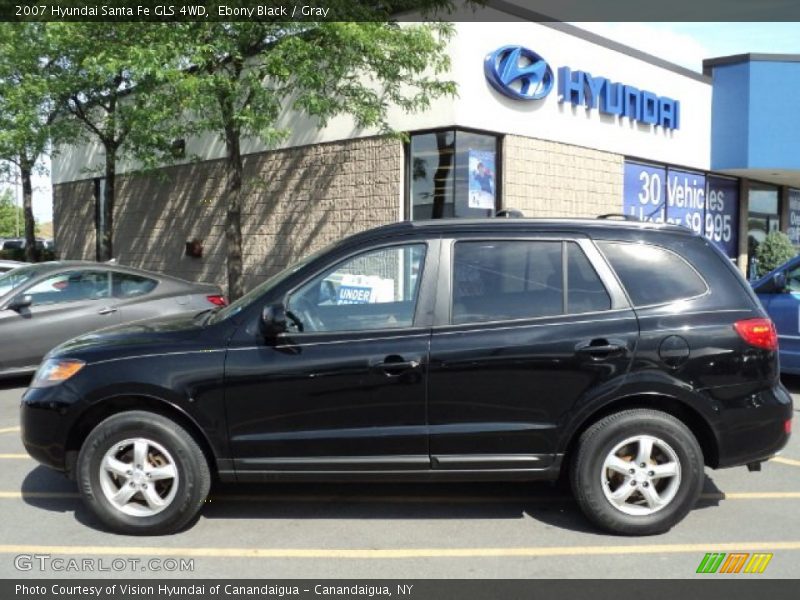 Ebony Black / Gray 2007 Hyundai Santa Fe GLS 4WD