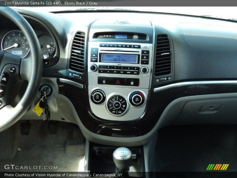 Ebony Black / Gray 2007 Hyundai Santa Fe GLS 4WD