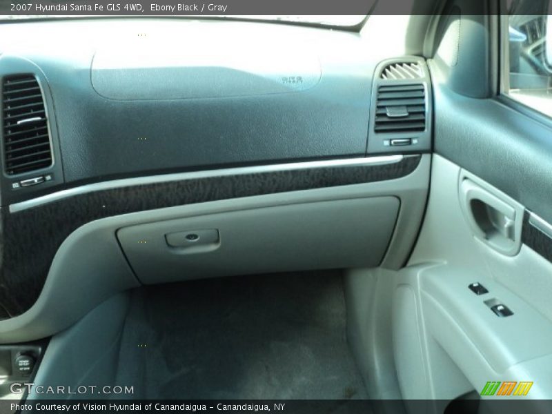 Ebony Black / Gray 2007 Hyundai Santa Fe GLS 4WD