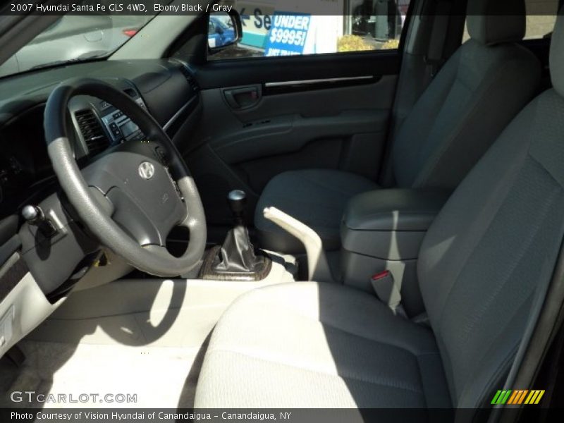 Ebony Black / Gray 2007 Hyundai Santa Fe GLS 4WD