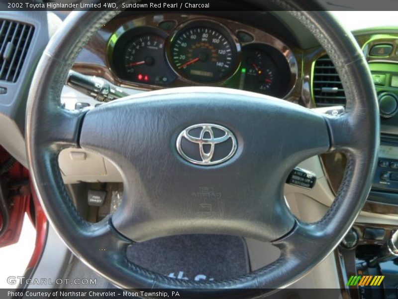 Sundown Red Pearl / Charcoal 2002 Toyota Highlander Limited 4WD