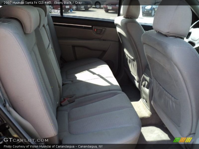Ebony Black / Gray 2007 Hyundai Santa Fe GLS 4WD