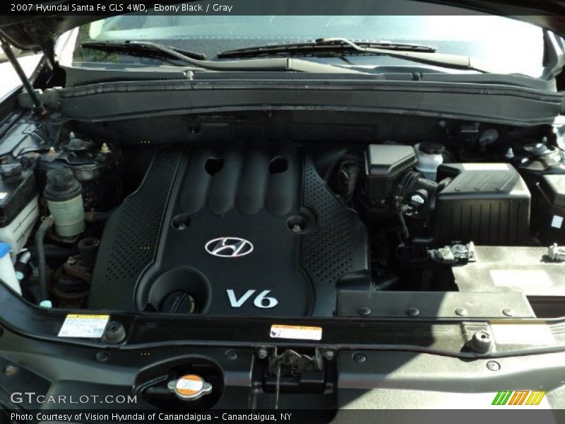 Ebony Black / Gray 2007 Hyundai Santa Fe GLS 4WD