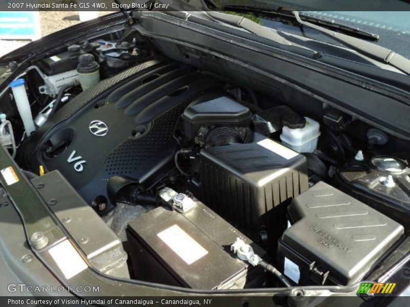 Ebony Black / Gray 2007 Hyundai Santa Fe GLS 4WD