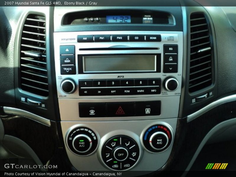 Ebony Black / Gray 2007 Hyundai Santa Fe GLS 4WD