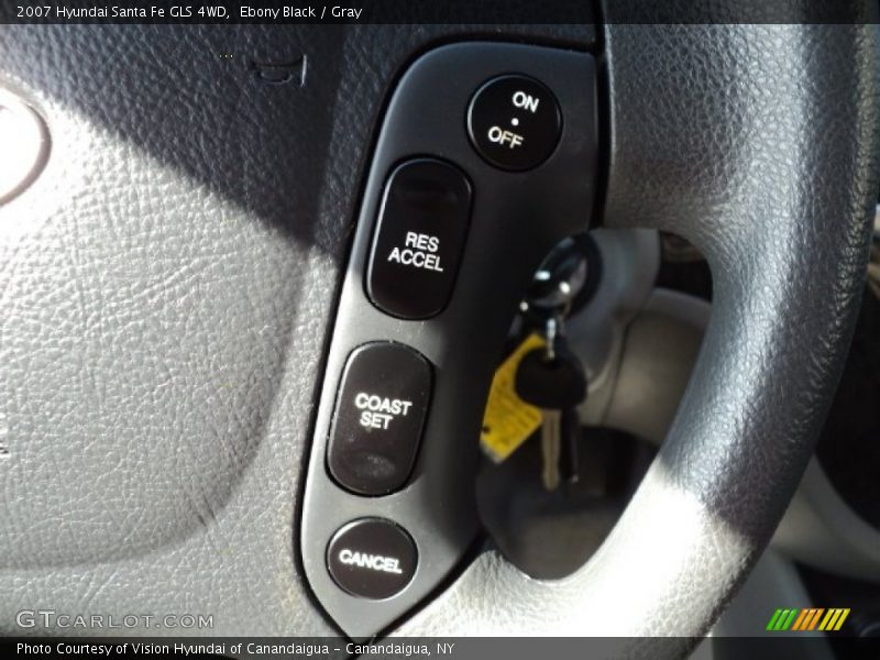 Ebony Black / Gray 2007 Hyundai Santa Fe GLS 4WD