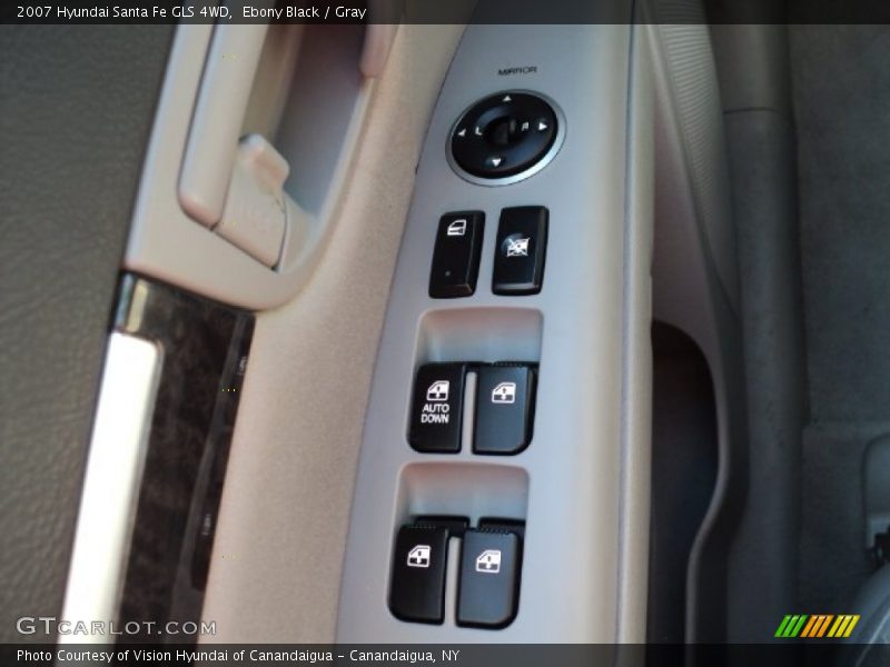 Ebony Black / Gray 2007 Hyundai Santa Fe GLS 4WD