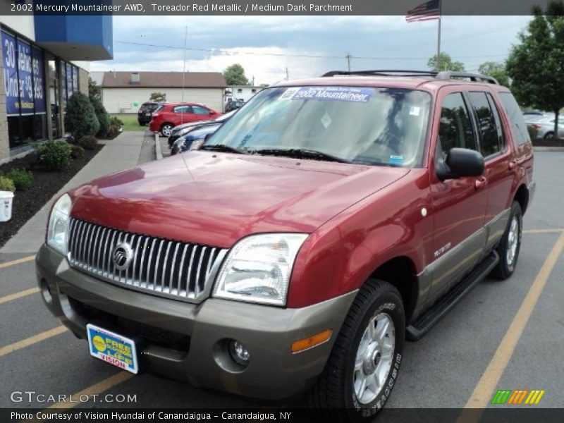 Toreador Red Metallic / Medium Dark Parchment 2002 Mercury Mountaineer AWD