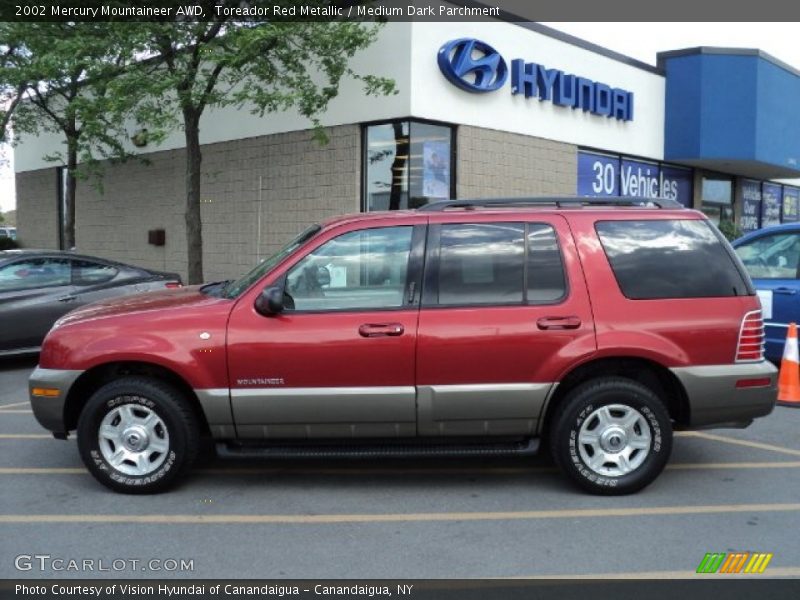 Toreador Red Metallic / Medium Dark Parchment 2002 Mercury Mountaineer AWD