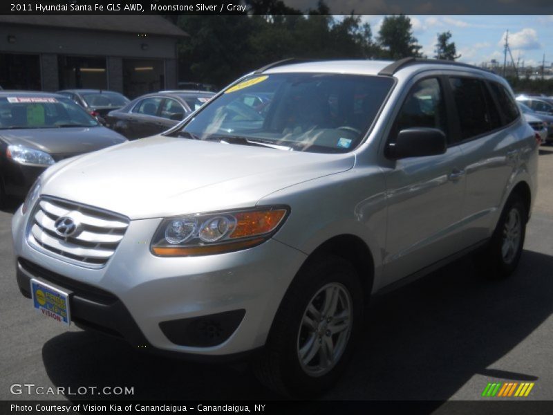 Moonstone Silver / Gray 2011 Hyundai Santa Fe GLS AWD