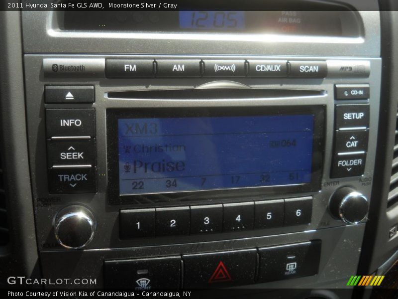 Moonstone Silver / Gray 2011 Hyundai Santa Fe GLS AWD