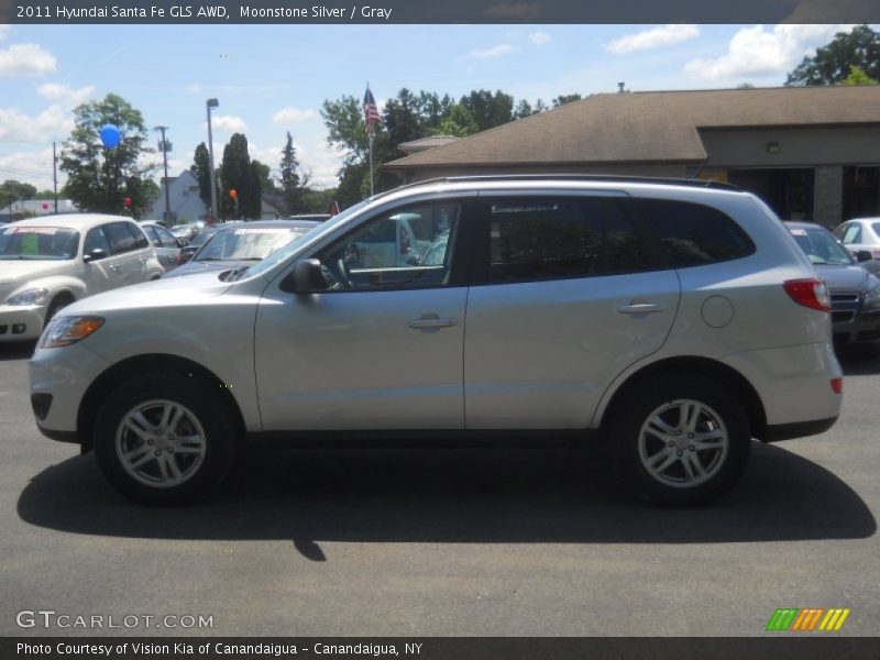 Moonstone Silver / Gray 2011 Hyundai Santa Fe GLS AWD