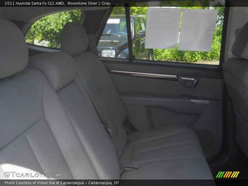 Moonstone Silver / Gray 2011 Hyundai Santa Fe GLS AWD