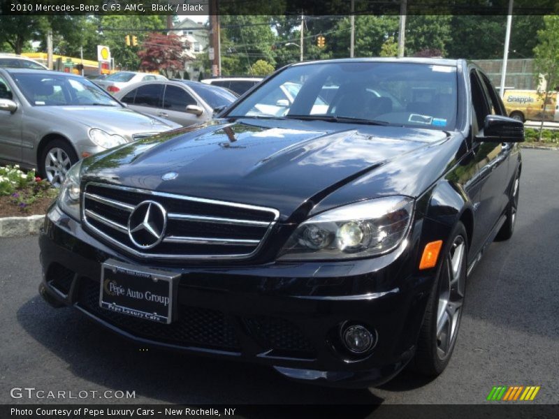 Black / Black 2010 Mercedes-Benz C 63 AMG