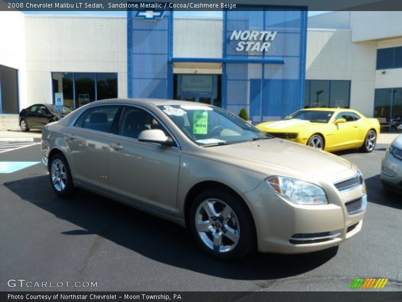 Sandstone Metallic / Cocoa/Cashmere Beige 2008 Chevrolet Malibu LT Sedan