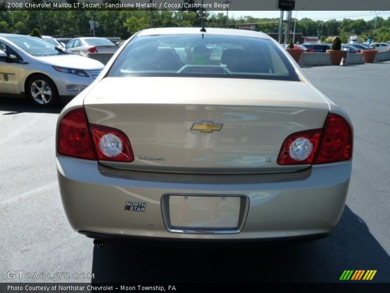 Sandstone Metallic / Cocoa/Cashmere Beige 2008 Chevrolet Malibu LT Sedan