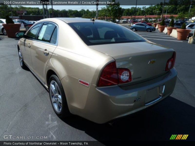 Sandstone Metallic / Cocoa/Cashmere Beige 2008 Chevrolet Malibu LT Sedan