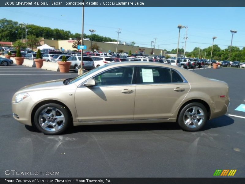 Sandstone Metallic / Cocoa/Cashmere Beige 2008 Chevrolet Malibu LT Sedan
