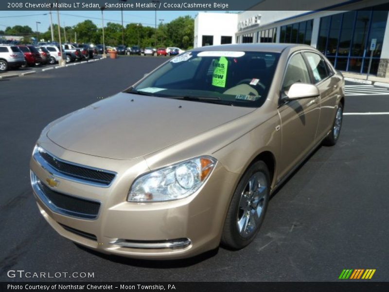 Sandstone Metallic / Cocoa/Cashmere Beige 2008 Chevrolet Malibu LT Sedan
