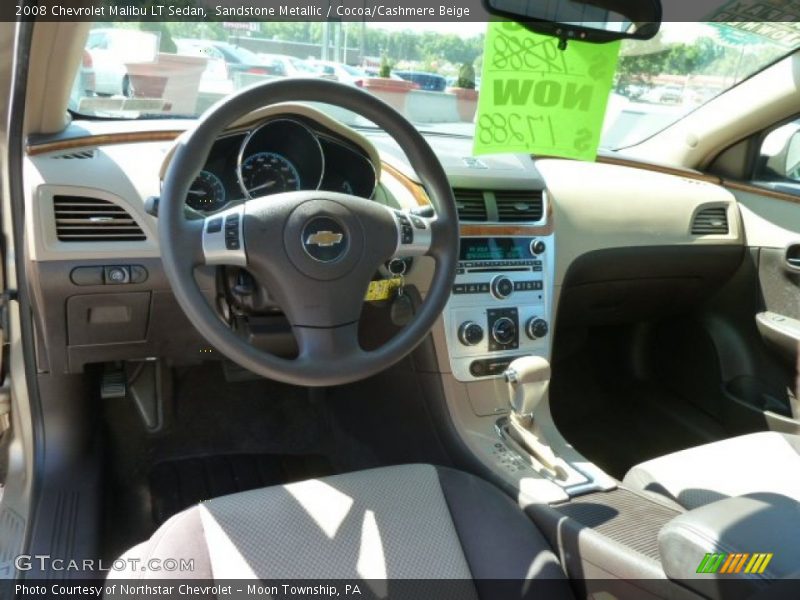 Sandstone Metallic / Cocoa/Cashmere Beige 2008 Chevrolet Malibu LT Sedan