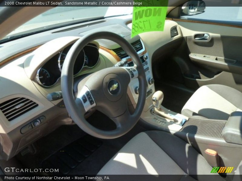 Sandstone Metallic / Cocoa/Cashmere Beige 2008 Chevrolet Malibu LT Sedan