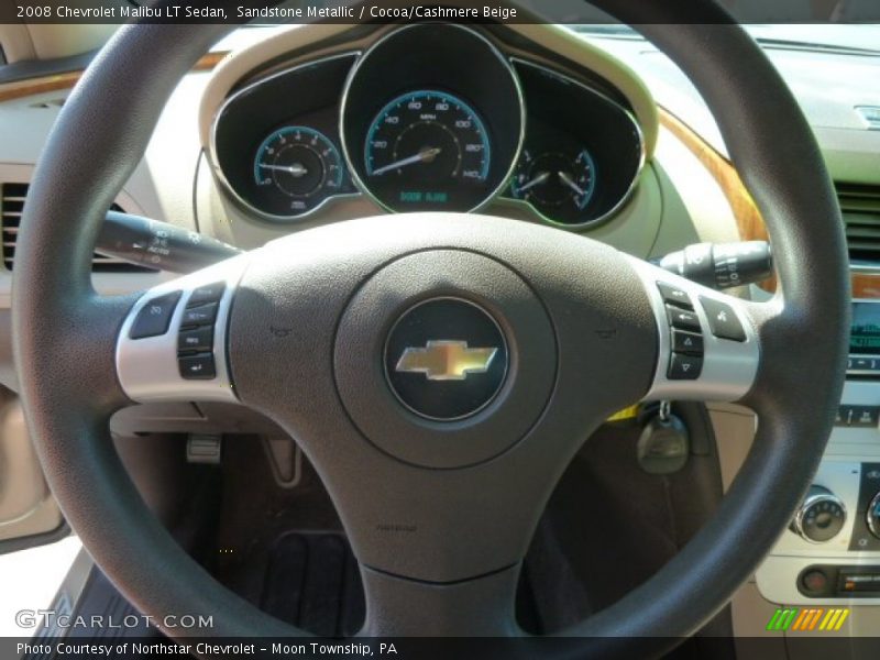 Sandstone Metallic / Cocoa/Cashmere Beige 2008 Chevrolet Malibu LT Sedan