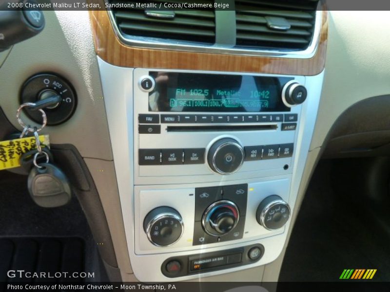 Sandstone Metallic / Cocoa/Cashmere Beige 2008 Chevrolet Malibu LT Sedan