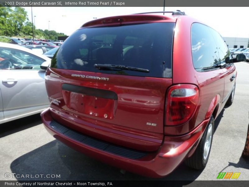 Inferno Red Tinted Pearl / Taupe 2003 Dodge Grand Caravan SE