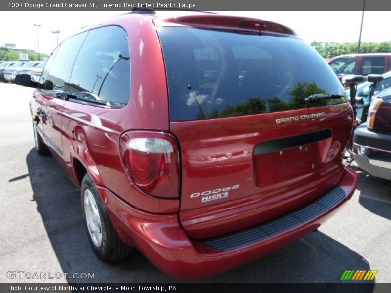 Inferno Red Tinted Pearl / Taupe 2003 Dodge Grand Caravan SE
