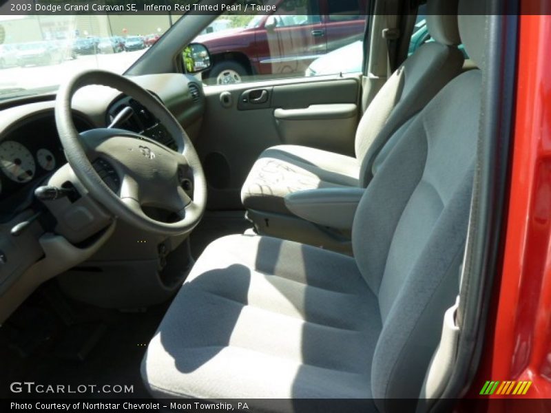Inferno Red Tinted Pearl / Taupe 2003 Dodge Grand Caravan SE