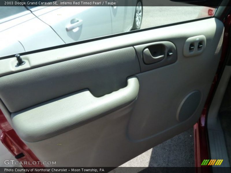 Inferno Red Tinted Pearl / Taupe 2003 Dodge Grand Caravan SE